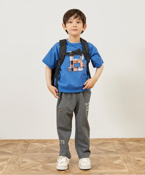 KP BOY（ケーピーボーイ）の「Bアップリケ 6分袖Tシャツ（Tシャツ/カットソー・キッズ・ブラック/ブルー・110cm/120cm/130cm/140cm/150cm/160cm）」の12枚目の写真