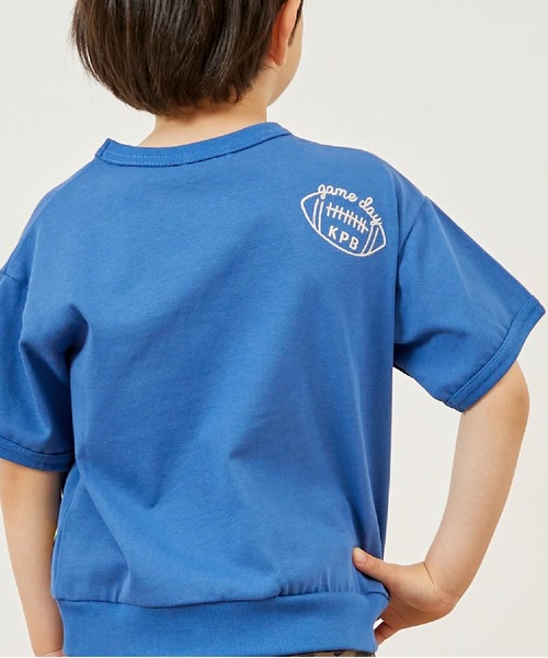 KP BOY（ケーピーボーイ）の「Bアップリケ 6分袖Tシャツ（Tシャツ/カットソー・キッズ・ブラック/ブルー・110cm/120cm/130cm/140cm/150cm/160cm）」の13枚目の写真