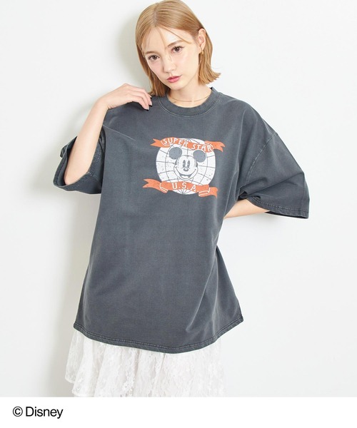 90s Disney ミッキーマウス Tシャツ お座りミッキー 90'S Disney お座りミッキーTシャツ ミッキー青パンTシャツ XL