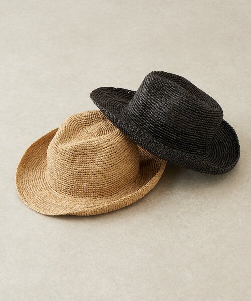 BEARDSLEY（ビアズリー）の「《a point etc》ラフィアハット（ハット・レディース・ブラック/グレー・FREE）」の3枚目の写真