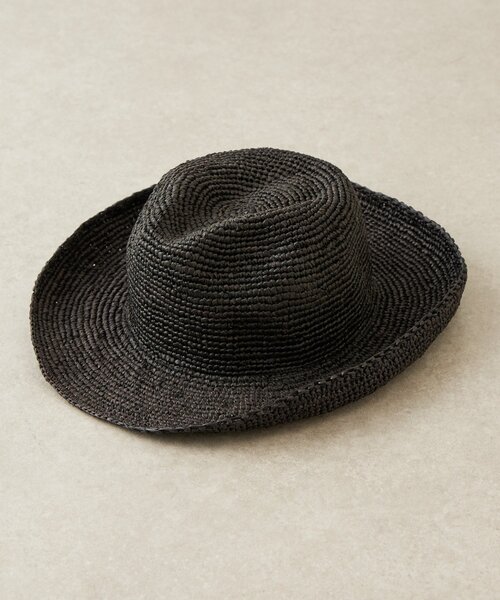 BEARDSLEY（ビアズリー）の「《a point etc》ラフィアハット（ハット・レディース・ブラック/グレー・FREE）」の4枚目の写真
