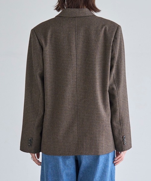 セール】ウール混チェックテーラードジャケット（テーラードジャケット