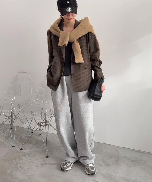 エルメス テーラードジャケット マスタード チェック super 100's