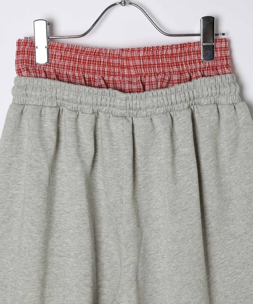 3.3 Field Trip (3.3フィールドトリップ)の「3.3 Field Trip/ダブルウエストスウェットハーフパンツ(スウェットパンツ・レディース・ブラック/グレー・FREE)」の7枚目の写真