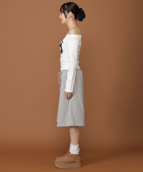 3.3 Field Trip (3.3フィールドトリップ)の「3.3 Field Trip/ダブルウエストスウェットハーフパンツ(スウェットパンツ・レディース・ブラック/グレー・FREE)」の14枚目の写真