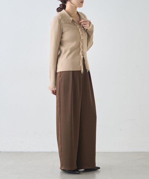 SHENERY ベージュ カーディガン 長袖 セール】フリンジカーディガン（カーディガン/ボレロ）｜SHENERY