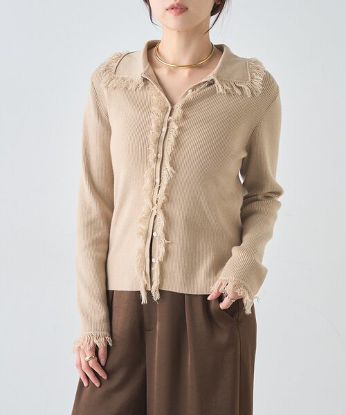 SHENERY ファーカシミヤ3WAYニットカーディガン グレー新品タグ付き