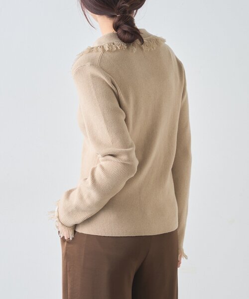 SHENERY ベージュ カーディガン 長袖 シーナリー SHENERY ニットカーディガン ベージュ ファーカシミヤ2WAY