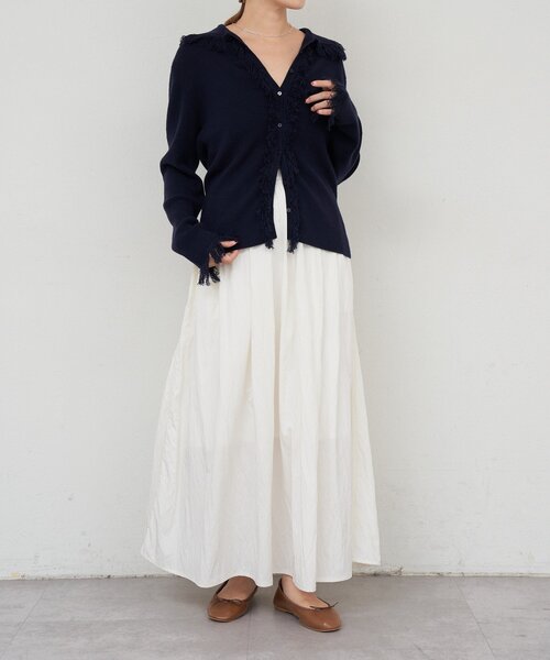 SHENERY（シーナリー）の「フリンジカーディガン（カーディガン/ボレロ・レディース・ネイビー/ベージュ・FREE）」の13枚目の写真