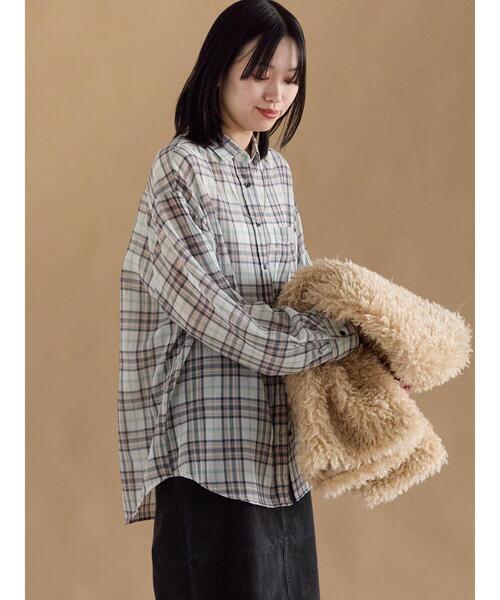セール】シアーチェックシャツ（シャツ/ブラウス）｜sm2rhythm