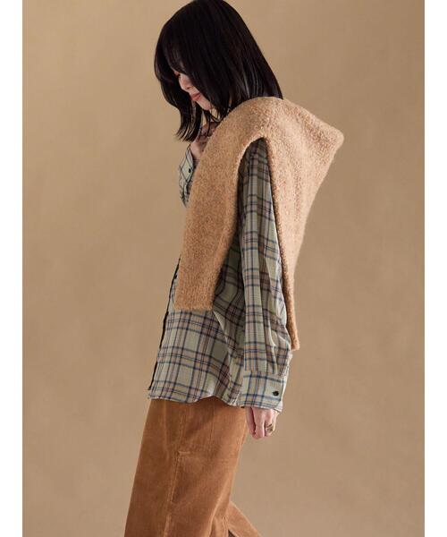 sm2rhythm（サマンサモスモスリズム）の「シアーチェックシャツ（シャツ/ブラウス・レディース・キナリ/イエロー/ブラック・F）」の6枚目の写真