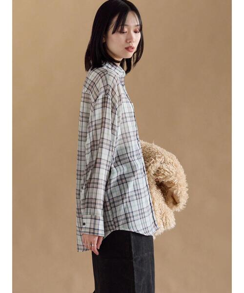 sm2rhythm（サマンサモスモスリズム）の「シアーチェックシャツ（シャツ/ブラウス・レディース・キナリ/イエロー/ブラック・F）」の13枚目の写真