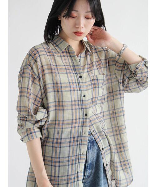 セール】シアーチェックシャツ（シャツ/ブラウス）｜sm2rhythm