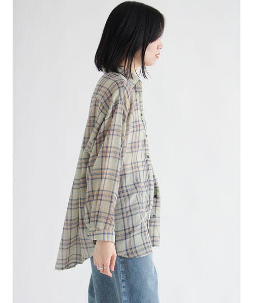 sm2rhythm（サマンサモスモスリズム）の「シアーチェックシャツ（シャツ/ブラウス・レディース・キナリ/イエロー/ブラック・F）」の22枚目の写真
