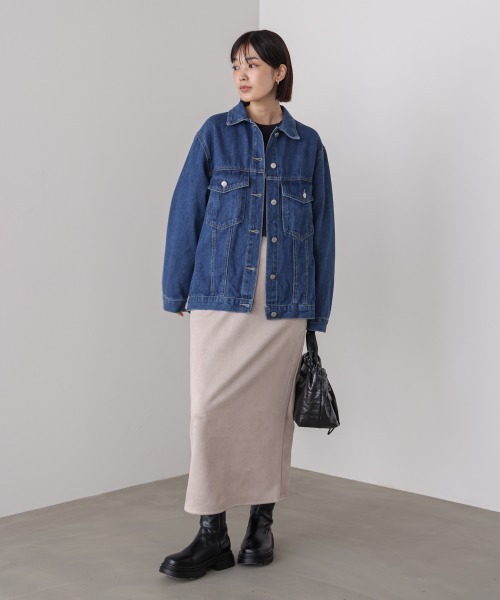 Bou Jeloud（ブージュルード）の「ビックポケットデニムシャツ（デニムジャケット・レディース・ブルー/ライトブルー/ブラック・FREE）」の6枚目の写真