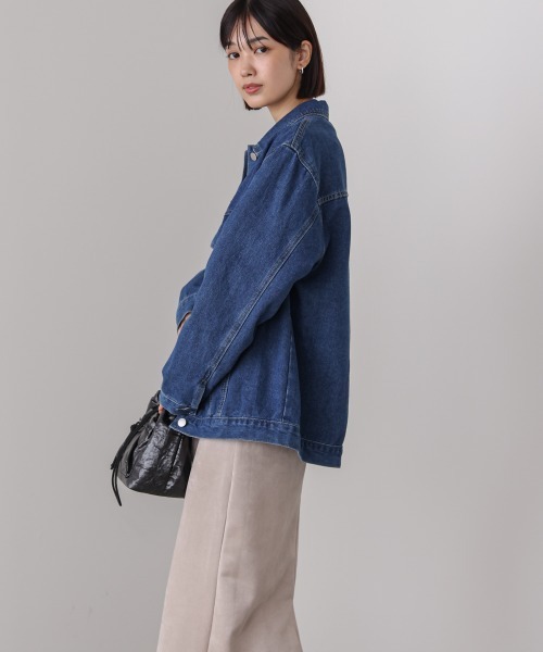 Bou Jeloud（ブージュルード）の「ビックポケットデニムシャツ（デニムジャケット・レディース・ブルー/ライトブルー/ブラック・FREE）」の7枚目の写真