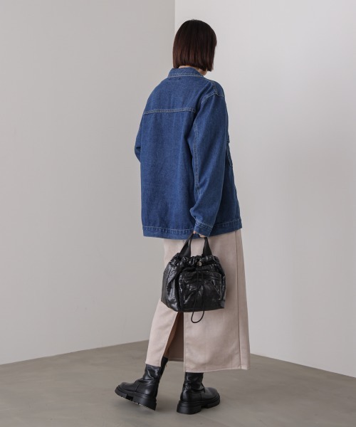 Bou Jeloud（ブージュルード）の「ビックポケットデニムシャツ（デニムジャケット・レディース・ブルー/ライトブルー/ブラック・FREE）」の9枚目の写真