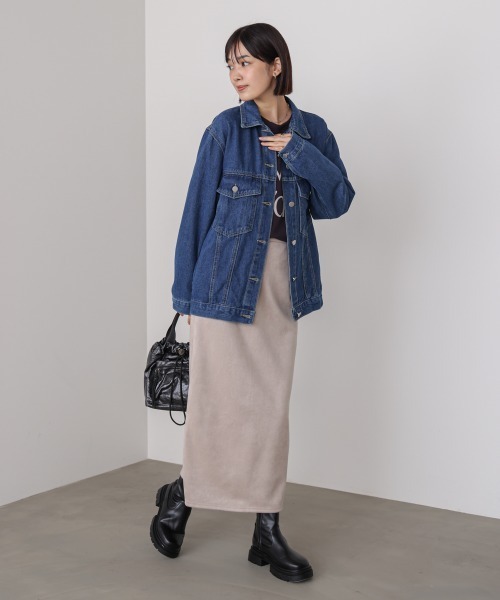 Bou Jeloud（ブージュルード）の「ビックポケットデニムシャツ（デニムジャケット・レディース・ブルー/ライトブルー/ブラック・FREE）」の12枚目の写真