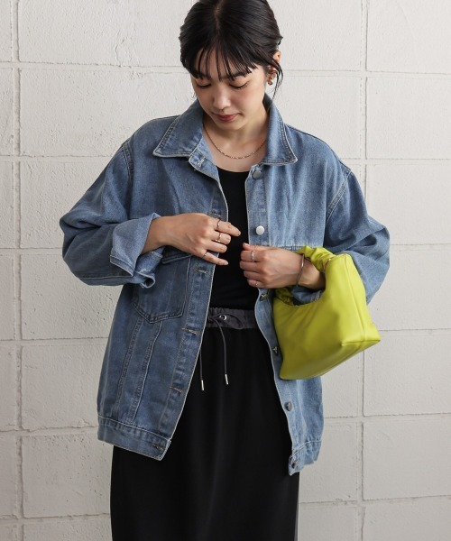 Bou Jeloud（ブージュルード）の「ビックポケットデニムシャツ（デニムジャケット・レディース・ブルー/ライトブルー/ブラック・FREE）」の22枚目の写真