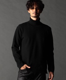 NICOLE CLUB FOR MEN | ヘリンボーン タートルネックニット(ニット/セーター)