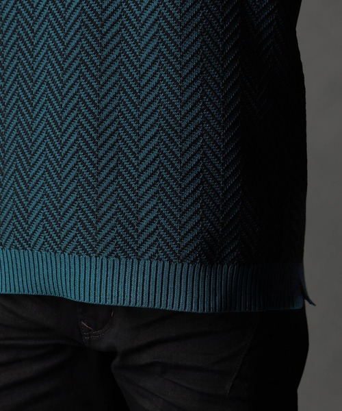 NICOLE CLUB FOR MEN（ニコルクラブフォーメン）の「ヘリンボーン タートルネックニット（ニット/セーター・メンズ・ブルー系/ブラック系/オフホワイト/ブラウン系/ブラック/ホワイト系・X-LARGE/LARGE/MEDIUM）」の17枚目の写真