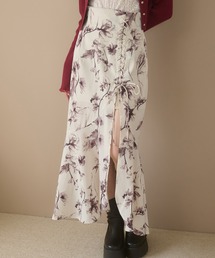 lace up slit skirt / レースアップスリットスカート