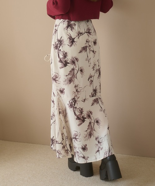Ambre Neige(アンブルネージュ)の「lace up slit skirt / レースアップスリットスカート(スカート・レディース・ダークブラウン/アイボリー/ブラック・FREE)」の13枚目の写真