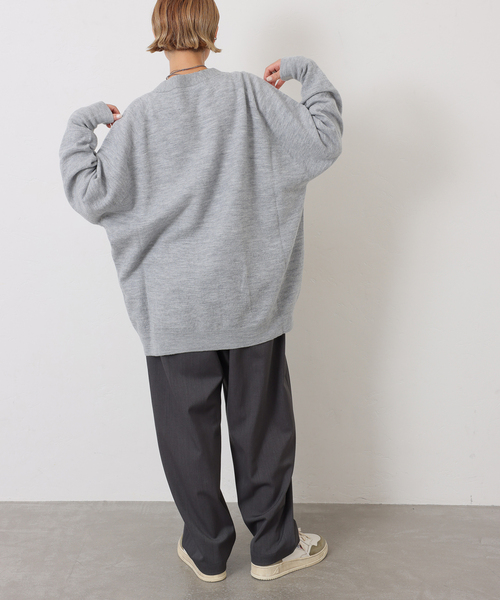 JOURNAL STANDARD LUXE（ジャーナルスタンダード　ラックス）の「ボイルメリノウールカーディガン（カーディガン/ボレロ・レディース・ホワイト/チャコールグレー/ブラック・FREE）」の11枚目の写真