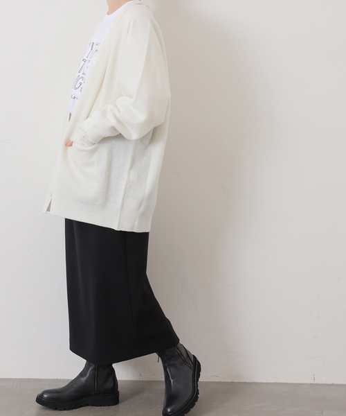 JOURNAL STANDARD LUXE（ジャーナルスタンダード　ラックス）の「ボイルメリノウールカーディガン（カーディガン/ボレロ・レディース・ホワイト/チャコールグレー/ブラック・FREE）」の20枚目の写真