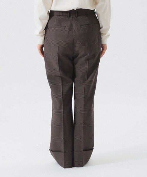 BEAMS BOY（ビームスボーイ）の「チェック ロング ダブルヘム スラックス（スラックス・レディース・グレー/ブラウン・1/0）」の15枚目の写真