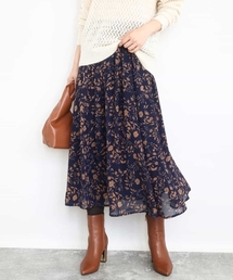 MK MICHEL KLEIN | レトロ花柄スカート/洗える(スカート)