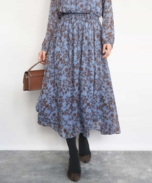 MK MICHEL KLEIN | レトロ花柄スカート/洗える(スカート)