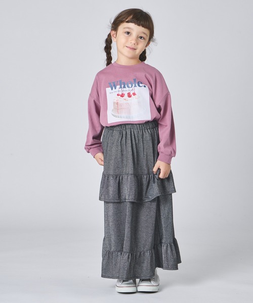 pairmanon（ペアマノン）の「アソート ティアード フリル スカート（スカート・キッズ・ホワイト/ブラック/ピンク系その他/ブラック系その他・S/M/L）」の5枚目の写真