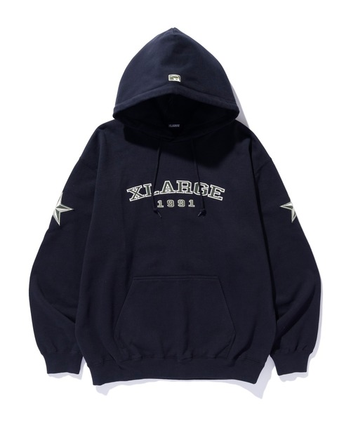 XLARGE(エクストララージ)の「1991 HOODED SWEATSHIRT(パーカー・メンズ・ブラック/オフホワイト/オリーブ・S/M/L/XL)」の3枚目の写真