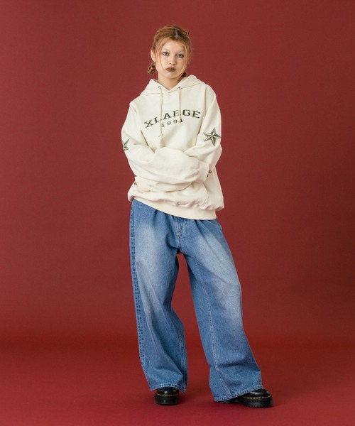 XLARGE(エクストララージ)の「1991 HOODED SWEATSHIRT(パーカー・メンズ・ブラック/オフホワイト/オリーブ・S/M/L/XL)」の6枚目の写真