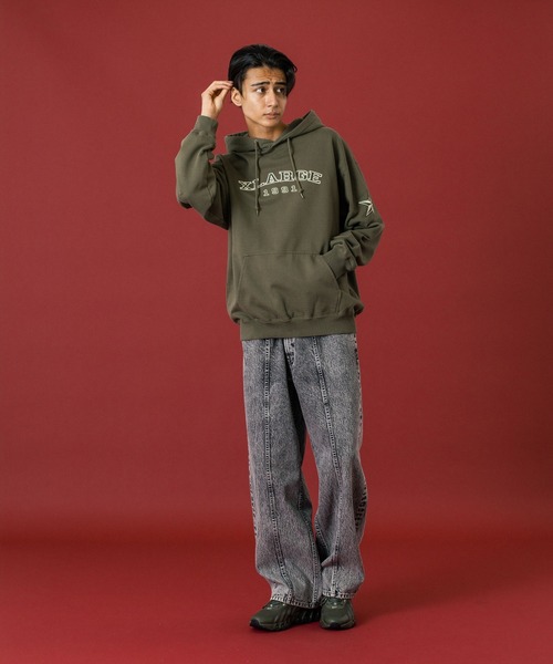 XLARGE(エクストララージ)の「1991 HOODED SWEATSHIRT(パーカー・メンズ・ブラック/オフホワイト/オリーブ・S/M/L/XL)」の9枚目の写真