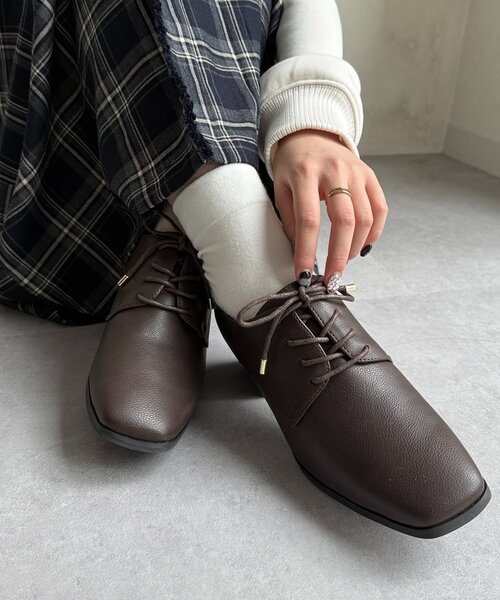 Chez toi(シェトワ)の「レースアップブーティー(ブーツ・レディース・ブラック/ダークブラウン・MEDIUM/LARGE)」の14枚目の写真