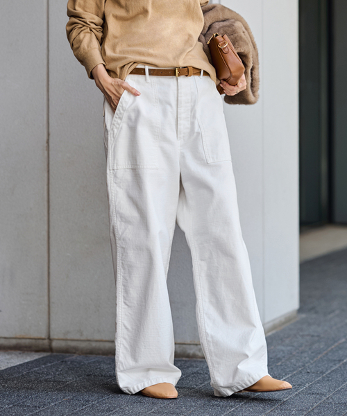 FRAMeWORK（フレームワーク）の「シルクナイロンカーゴパンツ