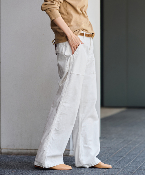 FRAMeWORK（フレームワーク）の「≪追加≫ミリタリースラブバックサテンベイカーパンツ 2（カーゴパンツ・レディース・ホワイト/オリーブ・36/38/40）」の17枚目の写真