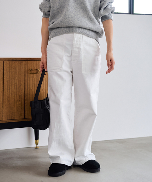 FRAMeWORK（フレームワーク）の「≪追加≫ミリタリースラブバックサテンベイカーパンツ 2（カーゴパンツ・レディース・ホワイト/オリーブ・36/38/40）」の20枚目の写真