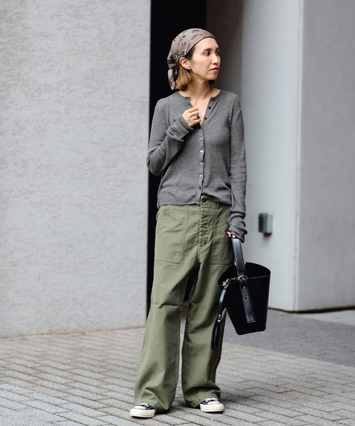 ≪追加≫ミリタリースラブバックサテンベイカーパンツ 2（カーゴパンツ