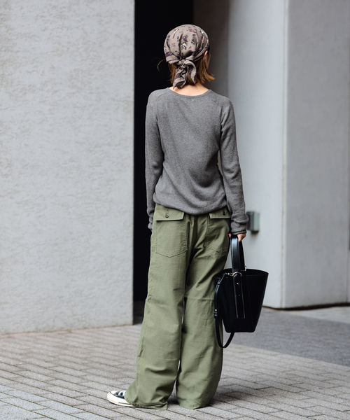 ≪追加≫ミリタリースラブバックサテンベイカーパンツ 2（カーゴパンツ