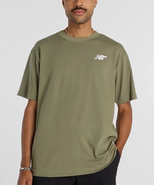 NEW BALANCE（ニューバランス）の「new balance/ニューバランス 半袖 Tシャツ ヌメリック スモールロゴ ワンポイント Numeric Small Logo T-Shirt MT53706（Tシャツ/カットソー・メンズ・オリーブ/ブラック/ホワイト/ブラウン/ブルー・2XL/XL/L/M）」の4枚目の写真
