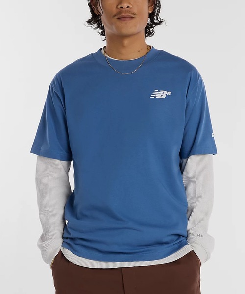 NEW BALANCE(ニューバランス)の「new balance/ニューバランス 半袖 Tシャツ ヌメリック スモールロゴ ワンポイント Numeric Small Logo T-Shirt MT53706(Tシャツ/カットソー・メンズ・オリーブ/ブラック/ホワイト/ブラウン/ブルー・2XL/XL/L/M)」の5枚目の写真