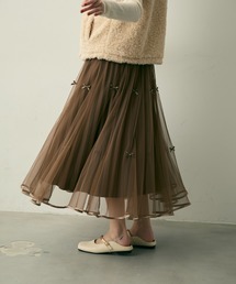 Lunea（ルネア）の「リボンチュールロングスカート（スカート）」