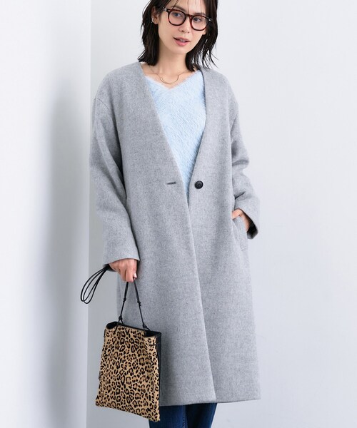 INDIVI（インディヴィ）の「【軽量／ウール混】ライトフォルム ロング