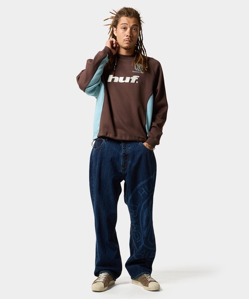 HUF(ハフ)の「LUX DRAWCORD CREW(スウェット・メンズ・ブラック/ブラウン・M/S/L/XL)」の8枚目の写真