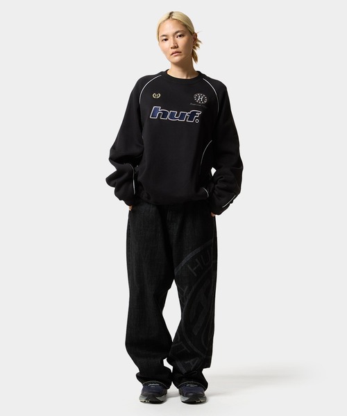 HUF(ハフ)の「LUX DRAWCORD CREW(スウェット・メンズ・ブラック/ブラウン・M/S/L/XL)」の5枚目の写真