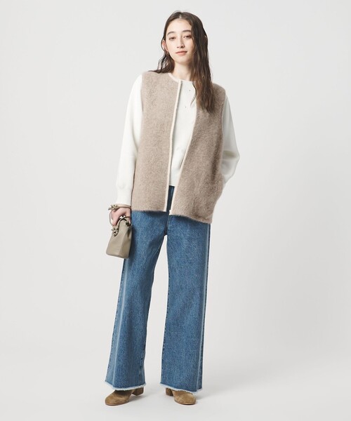 【ゆうち】ユナイテッドアローズ　フォックス カシミヤ ジップベスト フォックスカシミヤ ジップ ベスト（ベスト）｜UNITED ARROWS