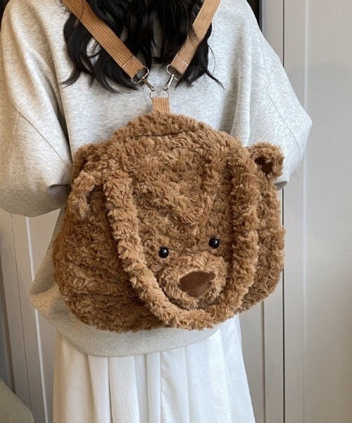 pyornim(ピョルニム)の「【マルチWAY】くまさん リュック ショルダー トートバッグ(トートバッグ・レディース・ブラウン・F)」の3枚目の写真